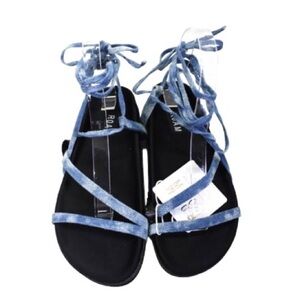 NEW IN BOX NIB ROAM Vine Sandals Blue Denim Size 36 6
